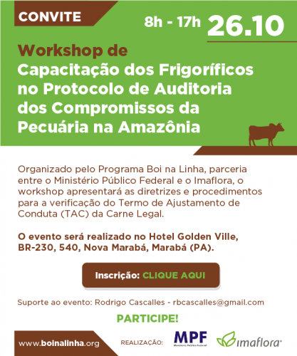 Workshop de capacitação dos frigoríficos em Marabá (PA)