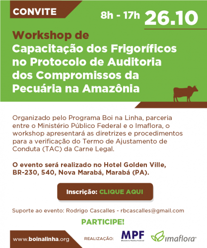 Workshop de capacitação dos frigoríficos em Santarém (PA)