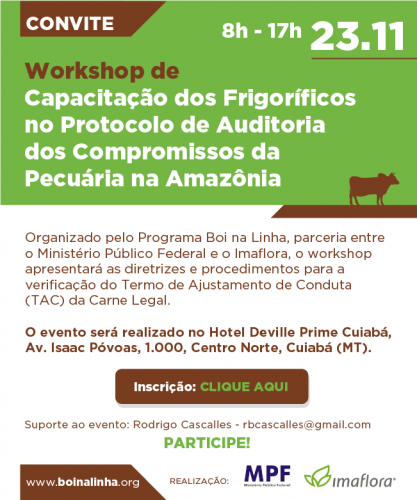 Workshop de capacitação dos frigoríficos em Cuiabá (MT)