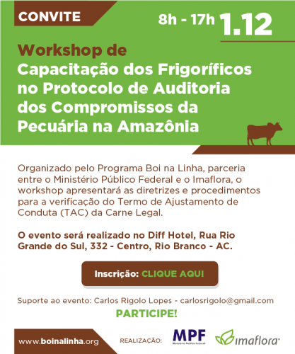 Workshop de capacitação dos frigoríficos em Rio Branco (AC)